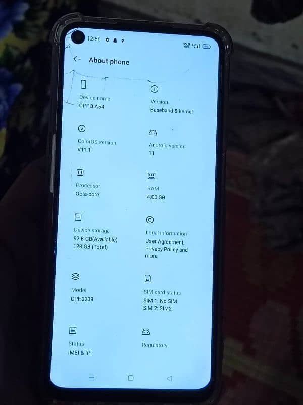 oppo a54 with box 4 128 GB 0
