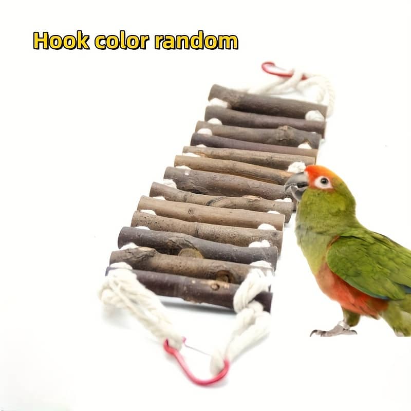 Parrot Bird toys wooden stand perches cage everything 8