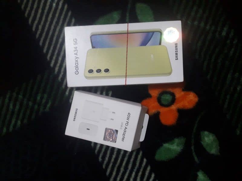 samsung a34 gaphite 10 months warranty with charger 0