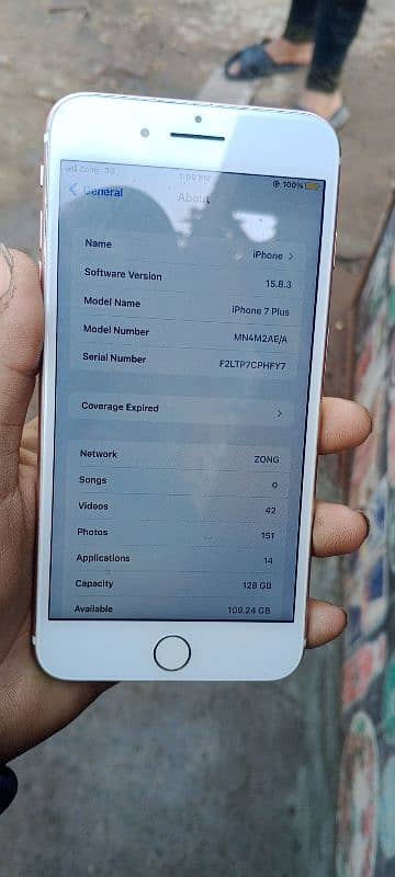 Iphone 7 Plus 128gb PTA APROVED exchange possible 6