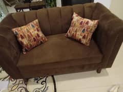 brown color and new sofa set