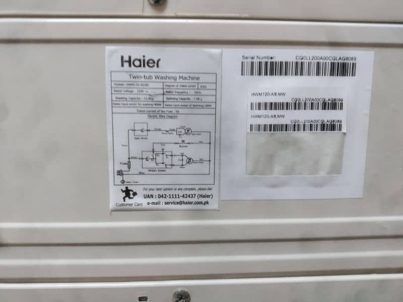 Brand new Haier Twin Tub washing Machine + Dryer with 12kg washing cap 4