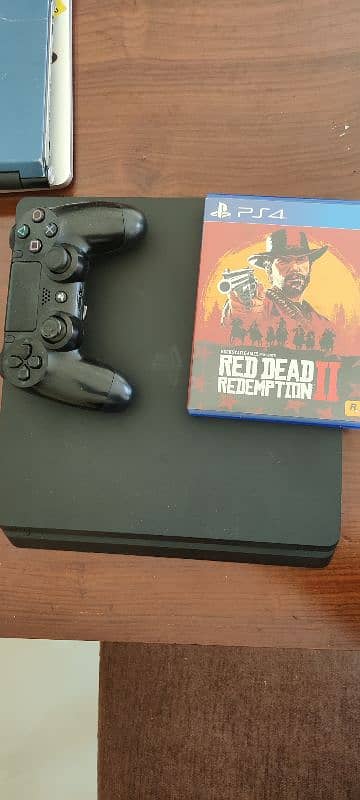 PS4 Slim 100% condition with Original Controller + RDR2 0