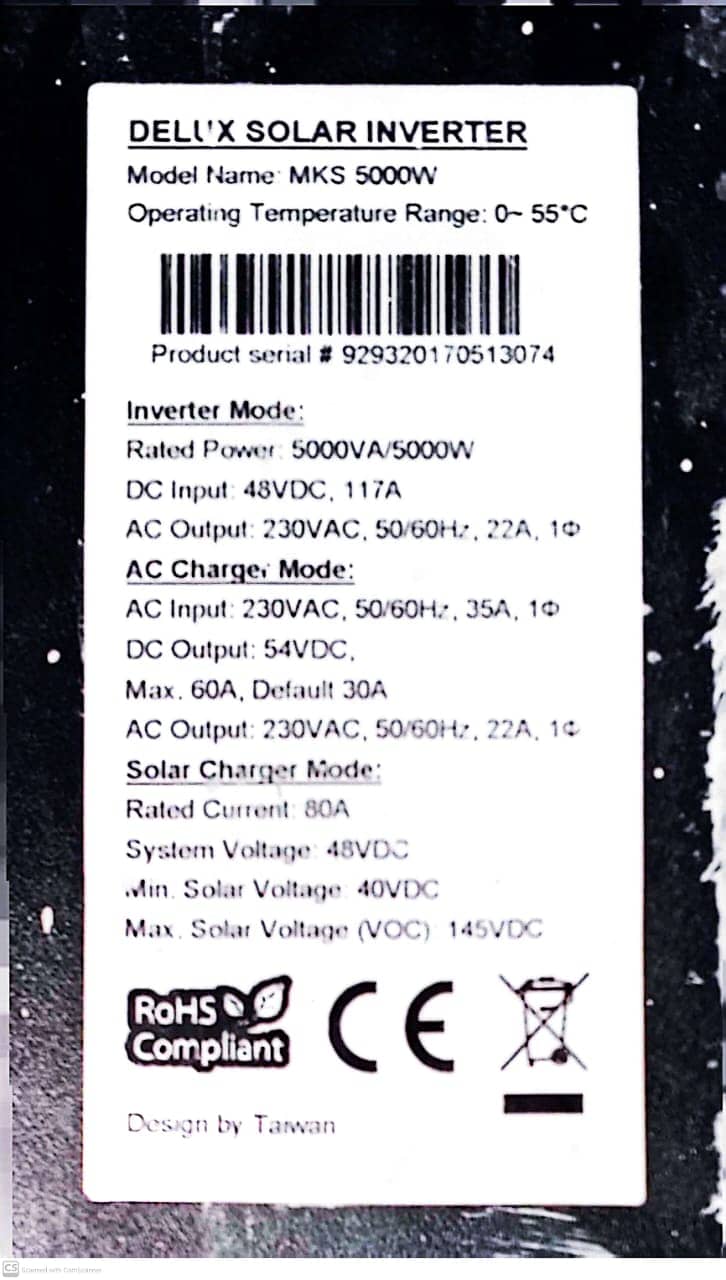 Delux Solar Inverter 5000W 0