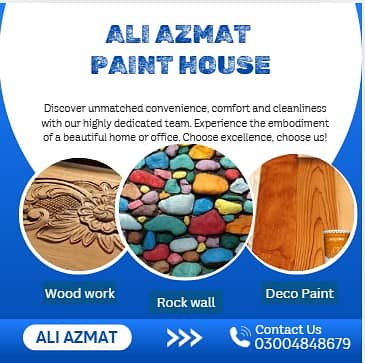 Paint services / Marbal Fixing /Deco paint Services in islamabad 0