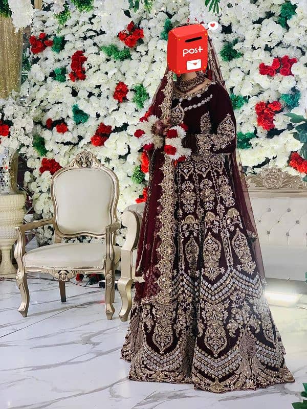 bridal lehnga velvet dress lehenga 0