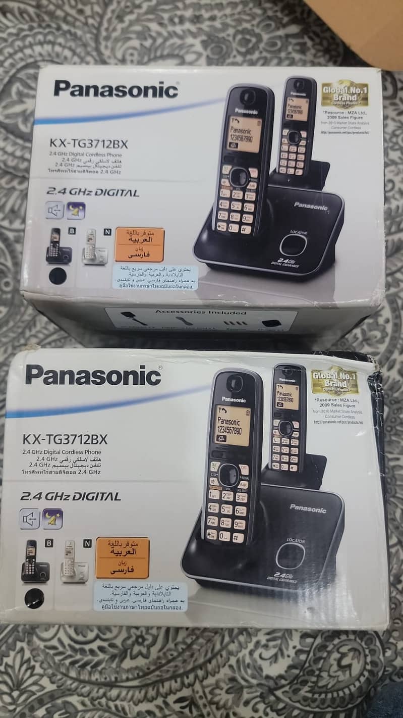 Telephone set cordless Kx TG 3712 BX Telephone set Kx-TG3712BX wireles 1