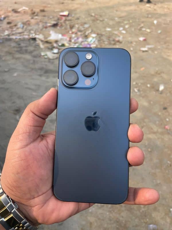 Iphone 15 pro max Jv Blue Titanium  Full box 1