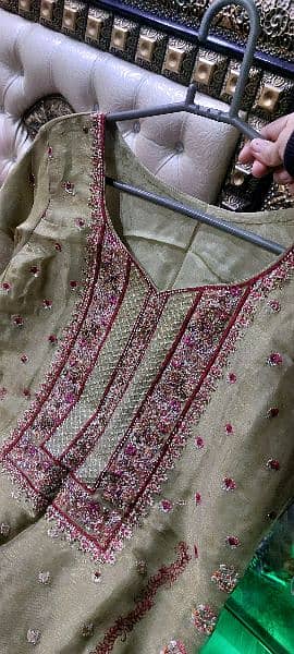 Ready to wear 1 time used sharara and short length kameez with dupata 0