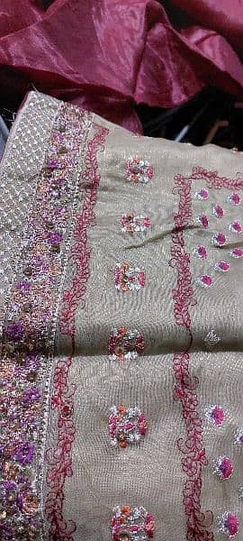 Ready to wear 1 time used sharara and short length kameez with dupata 3