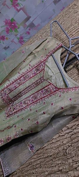 Ready to wear 1 time used sharara and short length kameez with dupata 4