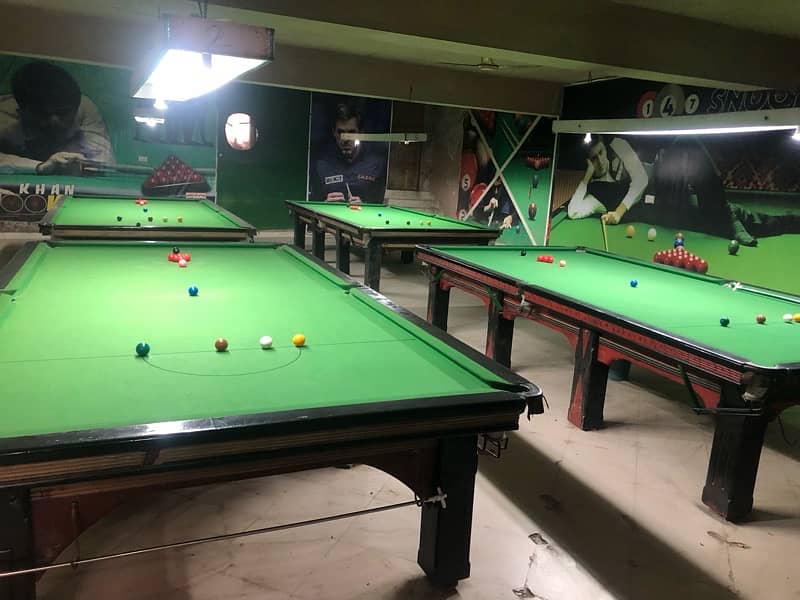 snooker 4 tables 6:12  for sale urgent 12