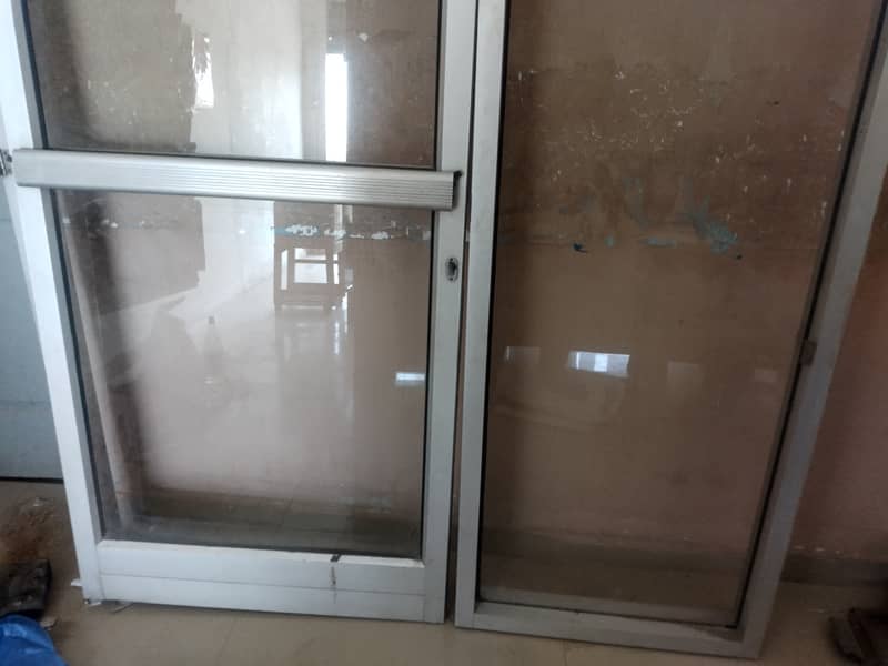 Aluminum glass door 8 ft x 5.5 ft 0