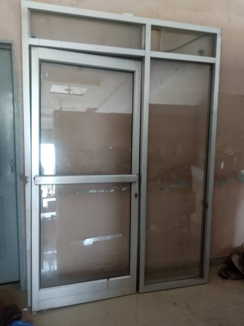 Aluminum glass door 8 ft x 5.5 ft 5