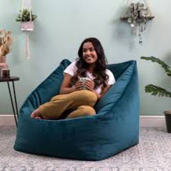 sparkle sofa Bean bag with stool 0