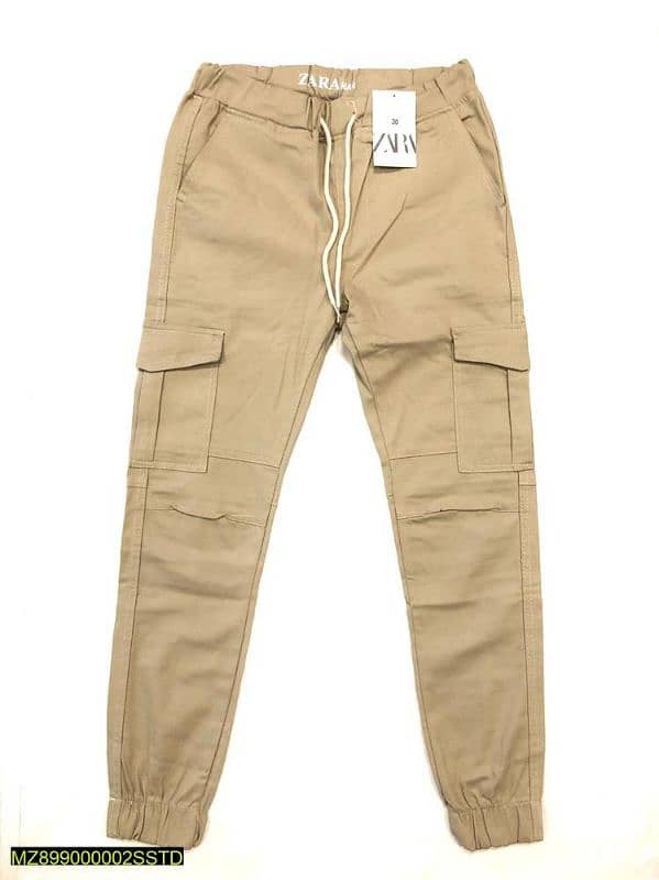 Cotton Plain Cargo Pant 0