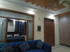 Corner And Separate Car Porch And Entrance 6 Marla Upper Portion Fully Furnished Brand New 1st Entry ALL Accessories Installed Like Furniture And Electronics Gas Available