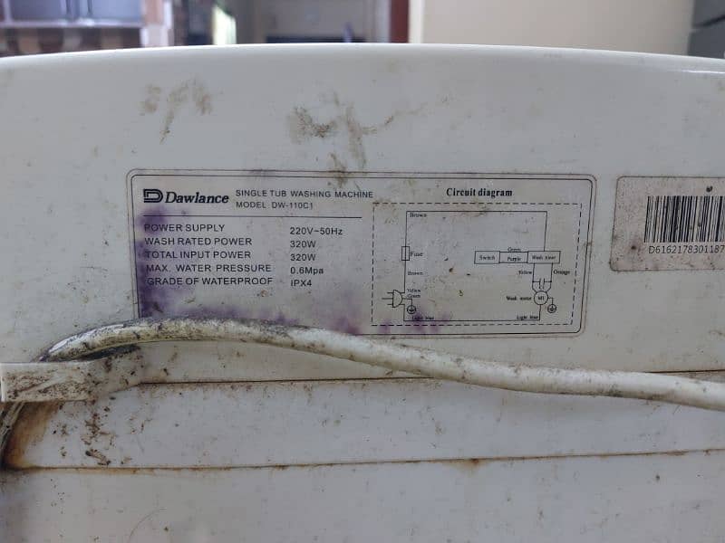 washing machine dawlance dw-110c1 6