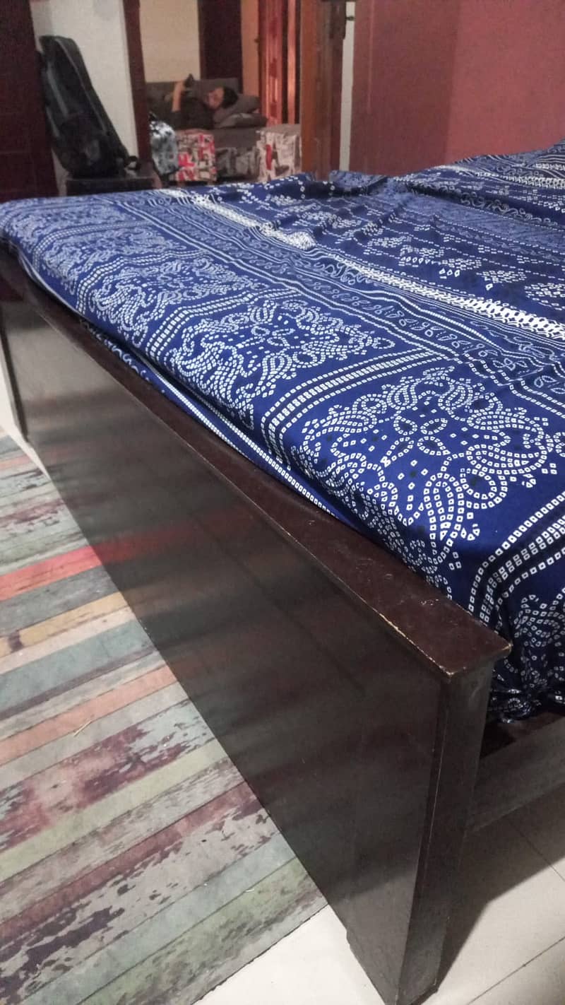 Bed Set//King size Bed//Double Bed with side table(Spring Mattress) 11