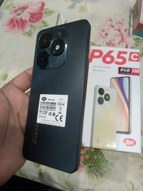 itel P65C, Ram: 4+4=8Gb, Memory: 128Gb, Full Packing , 1