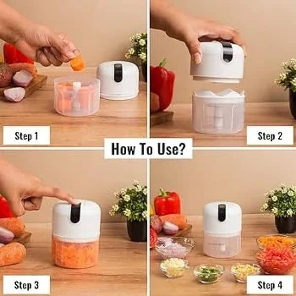 Portable Rechargable Mini Chopper 2