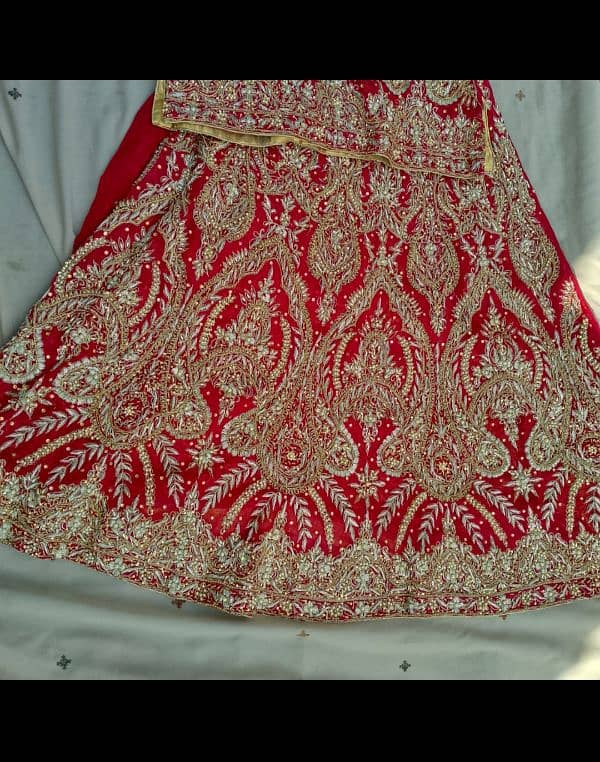 bridal lehgha mehroon color awesome condition 1