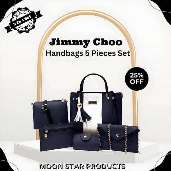 Stylish woman handbag | Handbags set | women handbag | 5 pcs 6