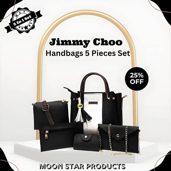 Stylish woman handbag | Handbags set | women handbag | 5 pcs 7