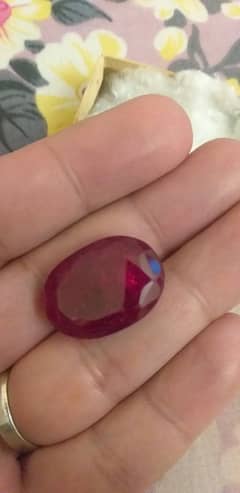 Big size Ruby yakot and yellow emerald.