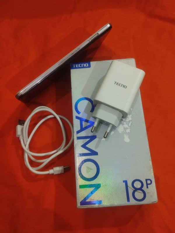 Tecno camon 18p 8GB 128 GB 33 WATT. . PTA APPROVED CANDETION 10 BY 10 6