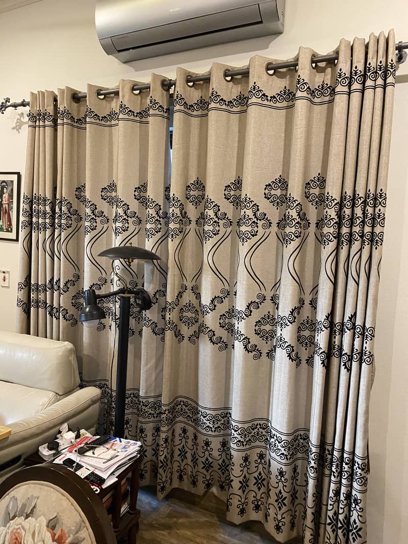 Beigh black curtains 2