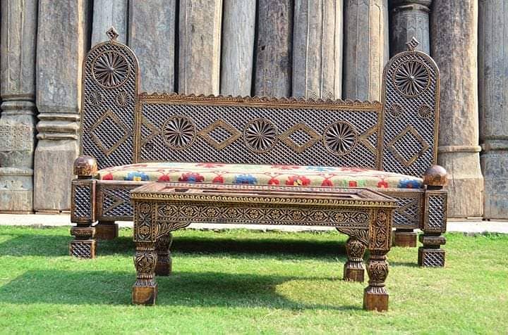 Handcrafted Wooden Sofa Set /Handmade sofa 0