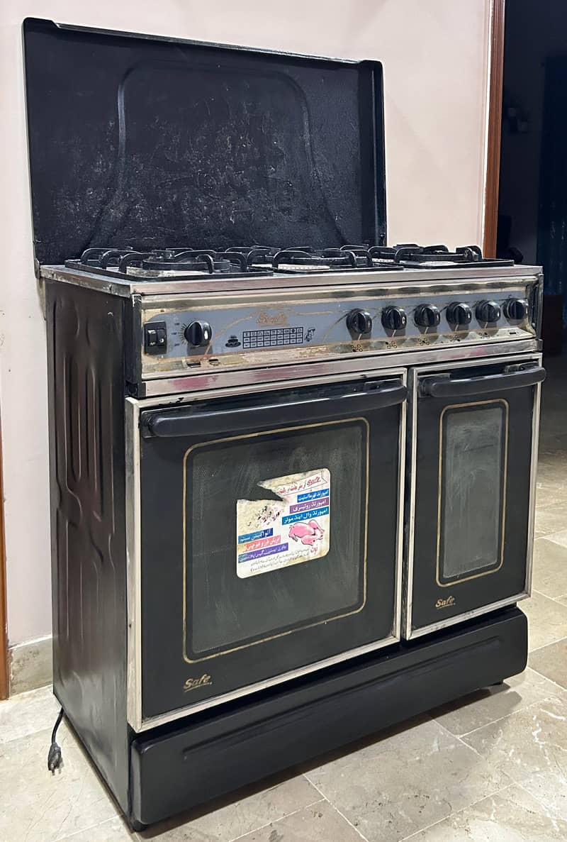 SAFE - 5 Burner Gas Stove With Rotasary Grill  Oven 0