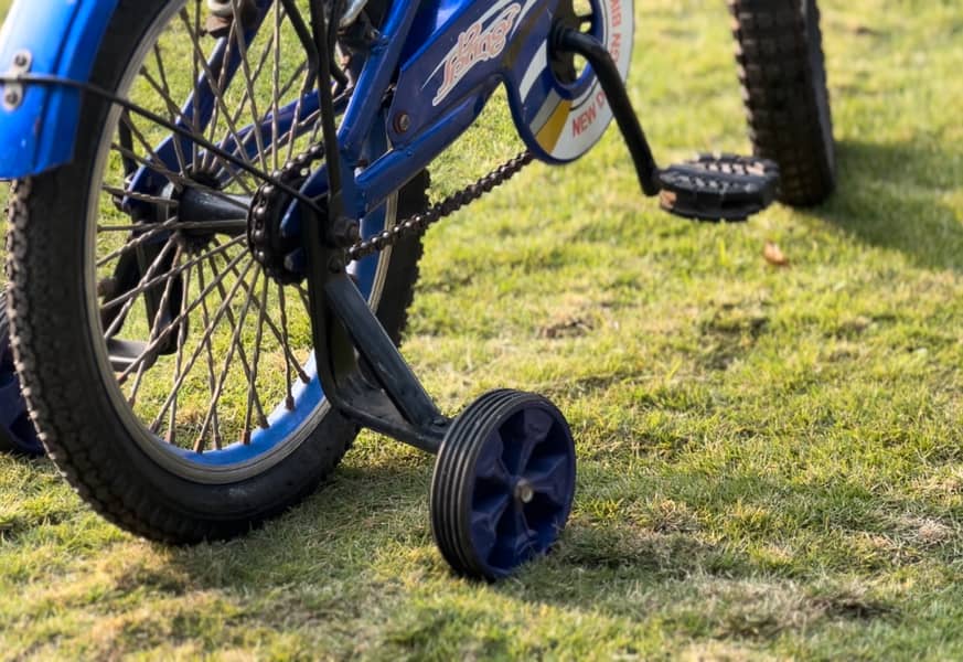 Chinese Imported Blue Kids Bike with Training Wheels 4