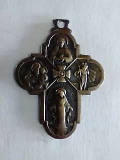 Catholic Vintage Religious 4 Way Cross