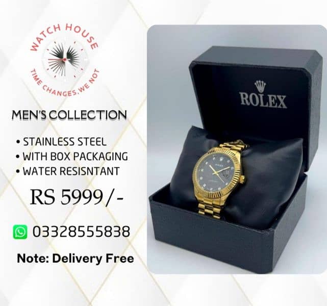 The Rolex Luxury Golden Watch 0