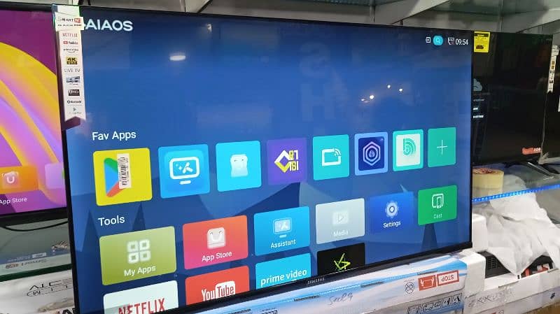 smart led tv  4k resulotion Mattel body . IPS . panel. . woofer sound. 1