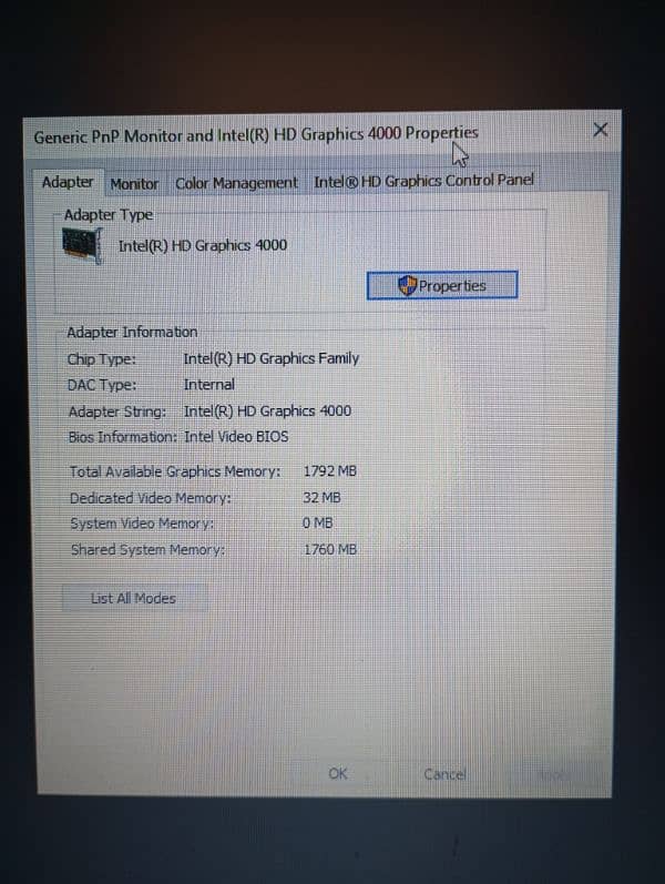 Dell latitude E6530 corei7 gen 3 2.90 GHz 8 gb 128Ssd 1gb graphic 2