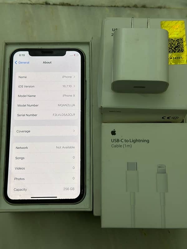 iPhone X 256gb 10/10 3