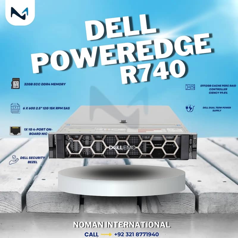 Dell PowerEdge R740 2.5in 16-bay 2U Server Refurb  Dual Intel Xeon 0