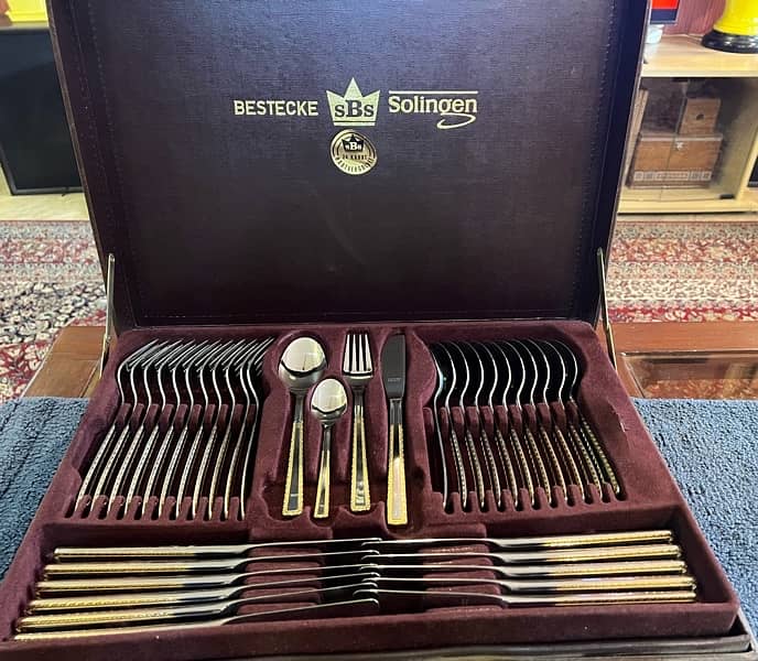 Solingen brand 24 K gold plated cutlery set for 12 persons 2