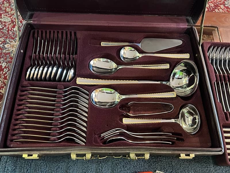 Solingen brand 24 K gold plated cutlery set for 12 persons 3