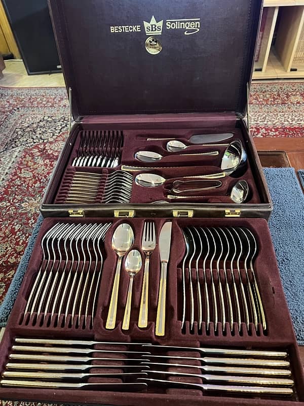 Solingen brand 24 K gold plated cutlery set for 12 persons 4