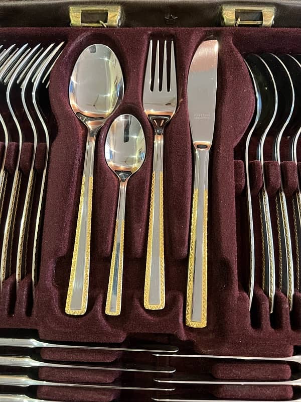 Solingen brand 24 K gold plated cutlery set for 12 persons 7