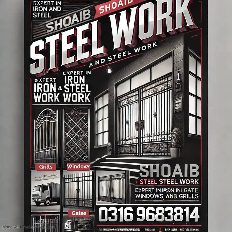 Windows / Railing / stairs / Frame / Grills / steel / Door / Gates 1