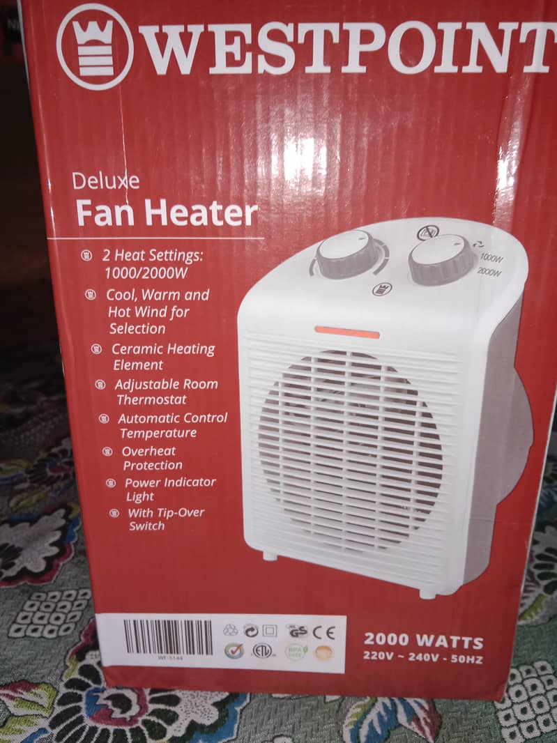 Electric Dual Heater & Cooler 2000 WATT 2