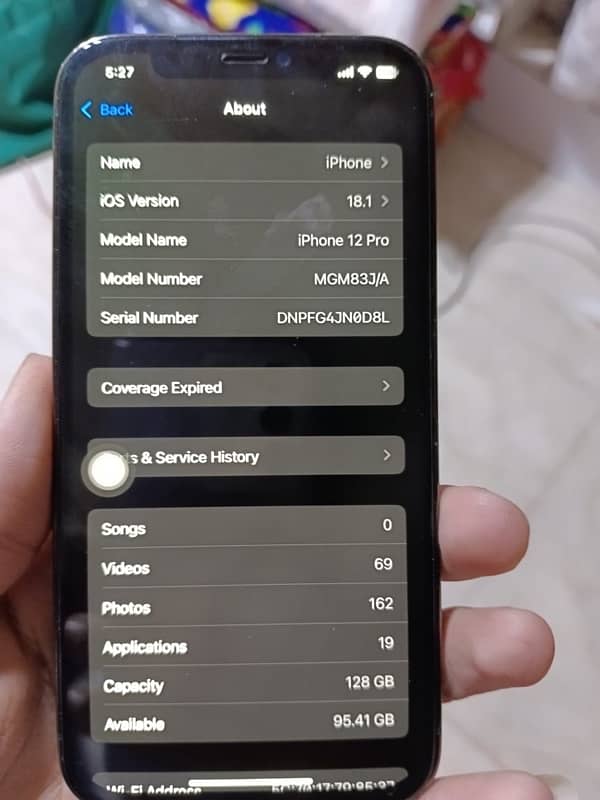 iphone 12pro sell  all ok with boxx  128 gb 5