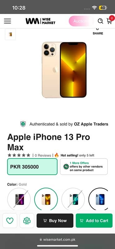 iPhone 13 Pro Max (128 GB) – Brand New, Sealed Box. 5