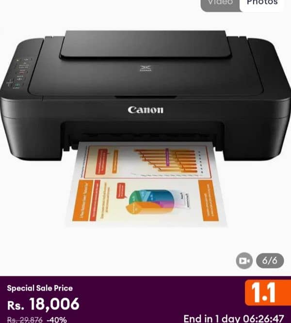 Colour Printer+ Black and white Printer+ Scanner Canon PIXMA MG2570 2