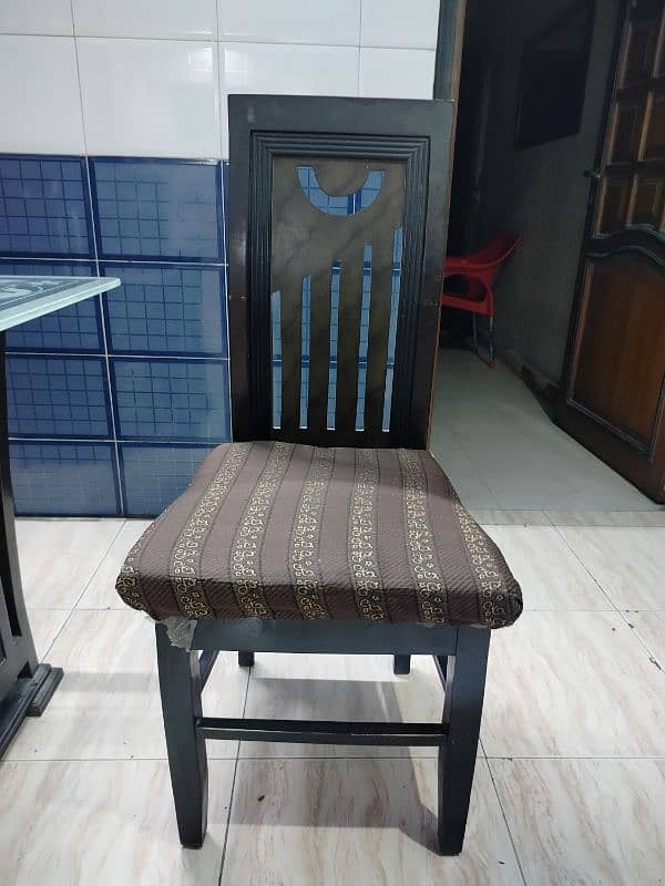 6 CHAIRS DINING TABLE SHISHAM WOOD BRAND 6